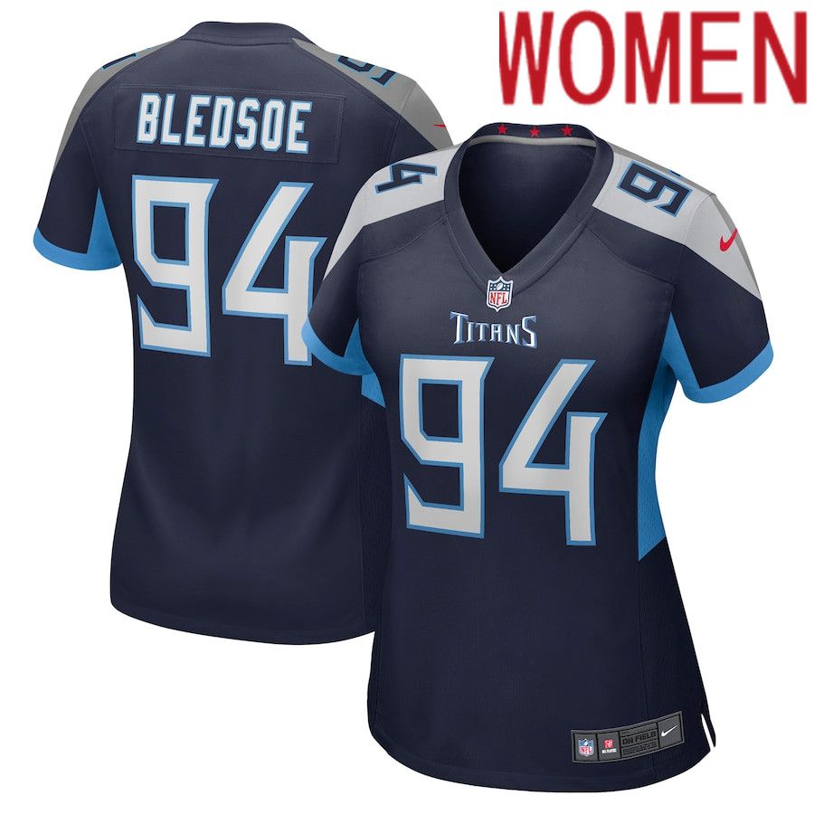 Women Tennessee Titans #94 Amani Bledsoe Nike Navy Game NFL Jersey->women nfl jersey->Women Jersey